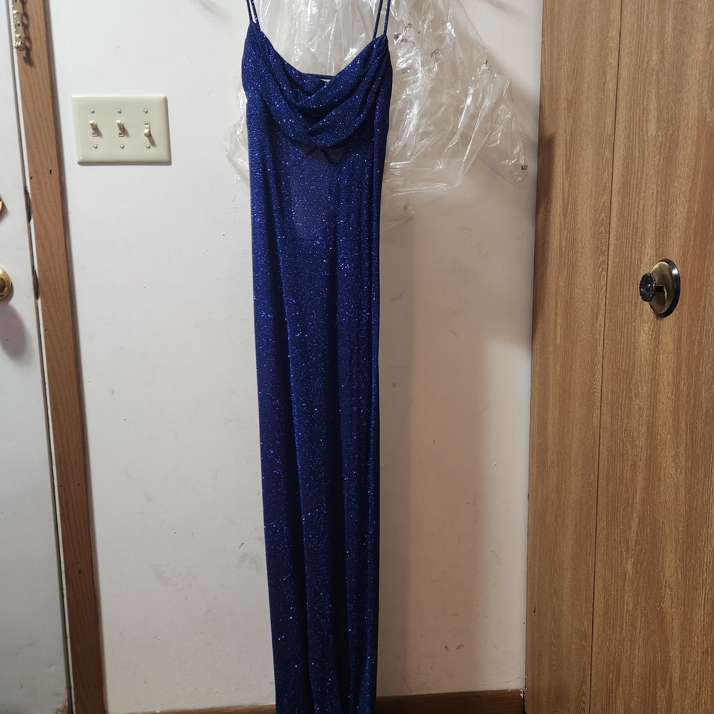 City Triangles Sparkling Navy Maxi Dress